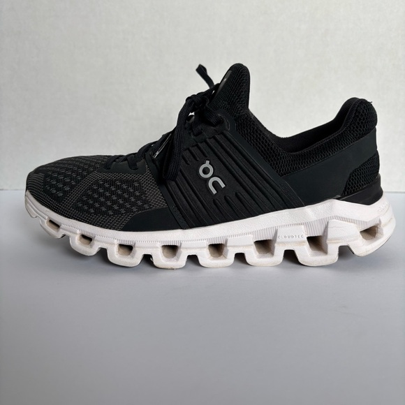 On Cloud Cloudswift Shoes Running Sneakers Cushioned Trainer Black White Size 7 - Picture 2 of 15